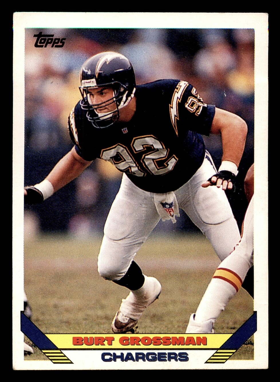 1993 Topps #287 Burt Grossman Football Card San Diego Chargers